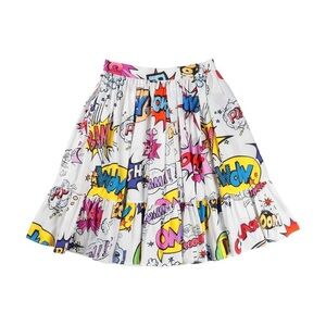 Dolce & Gabbana White Comic Print Skirt